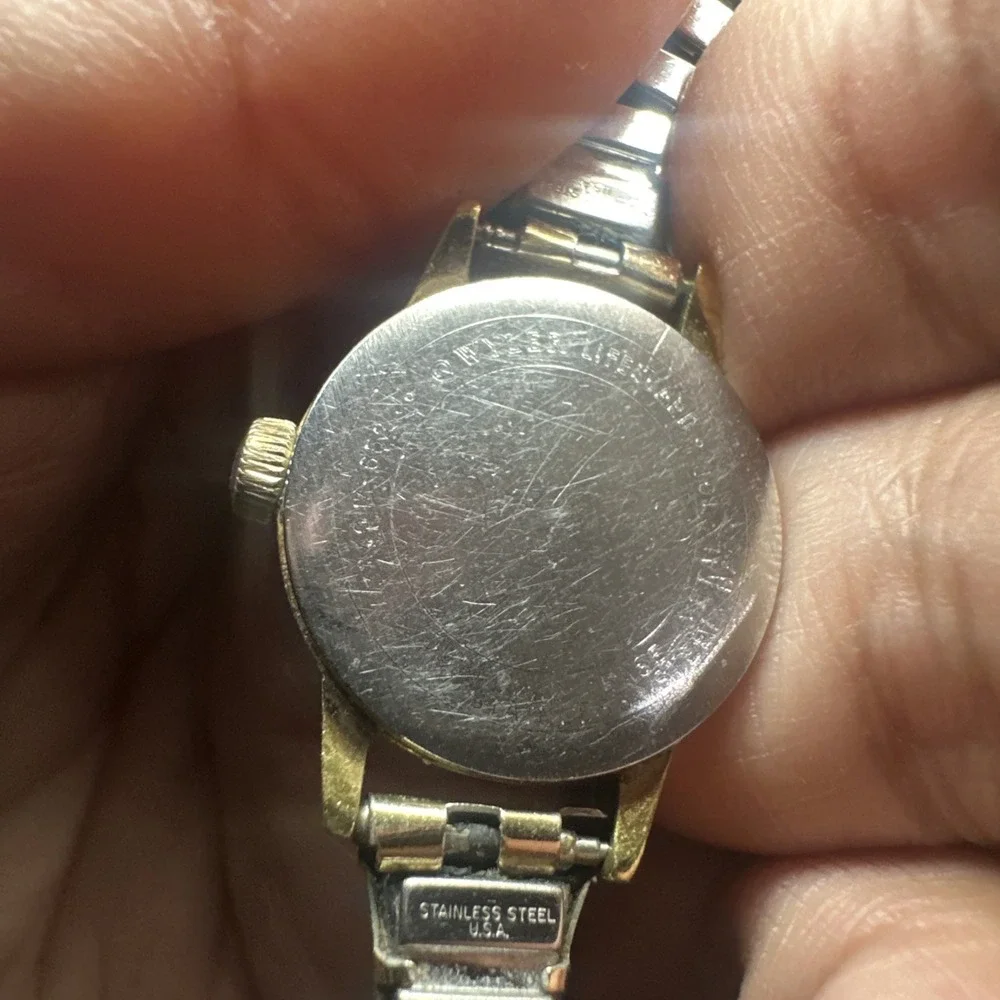 Works Vtg Wyler Incaflex Watch Women 21mm Gold Swiss Stretch Band Manual Wind 7